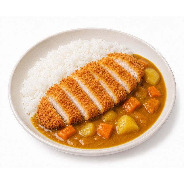 Riz poulet pané, curry doux Japonais